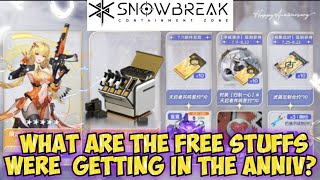 REWARDS BREAKDOWN OF ALL THE FREEBIES WERE GETTING IN THE ANNIV  SNOWBREAK CONTAINMENT ZONE [upl. by Eetnuahs]