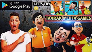 I TRIED OFFICIAL TMKOC GAMESSO FUNNY 😂 TARAK MEHTA GAMES ON PLAY STORE [upl. by Nowaj]