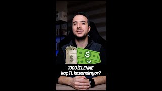 Youtube 1000 izlenmeye kaç TL kazandırıyor [upl. by Trilley]