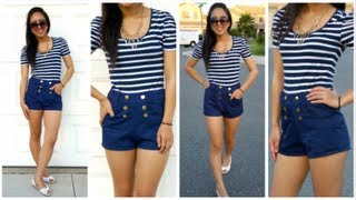 Highwaisted Shorts with Pockets Tutorial [upl. by Ennael]