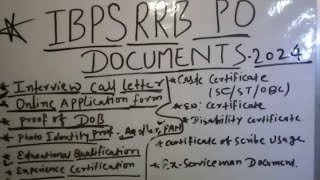 Required Documents for IBPS RRB PO 2024  IBPS RRB PO Documents 2024  Quant By Viral Kumar [upl. by Rodolphe]