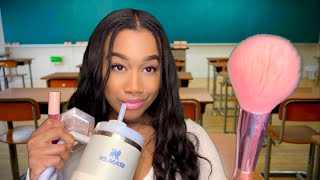 ASMR Pick Me Girl Does Your Makeup In The Back Of The Class She’s Toxic💄🙋🏽‍♀️ Makeup Roleplay [upl. by Damour]