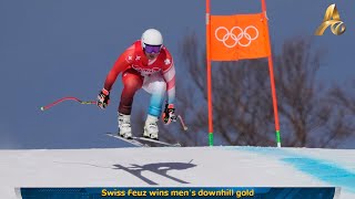 Swiss Feuz wins men’s downhill gold [upl. by Ralyt]