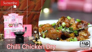 Chilli chicken recipe mini kitchen miniature cooking Rups miniature kitchen chinatown style [upl. by Enetsirhc]