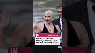 Lady Gaga and Michael Polansky make red carpet debut at Venice Film Festival [upl. by Kcinnay]