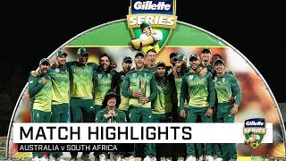 Proteas claim series in highscoring clash  Australia v South Africa  Third ODI 201819 [upl. by Niuqaoj]