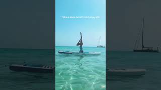 Have you tried SUP Yoga before🧘‍♀️ SUPYoga yoga slowmovement flowstate [upl. by Lashondra]