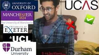 Reacting to UCAS UK Uni Decisions Live  Oxford UCL Durham Exeter Manchester [upl. by Kina]