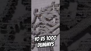 YO VS 1000 DUMMYS strongestbattlegrounds shortsroblox youtubeshorts camposdebatalla Roblox [upl. by Aihseuqal]