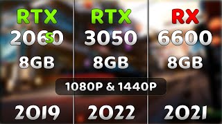 RX 6600 vs RTX 3050 vs RTX 2060 Super  Test In 8 Games at 1080P amp 1440P [upl. by Wilfreda]