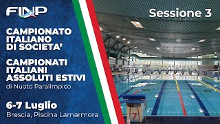 Campionati Italiani Assoluti Estivi FINP 2024  Brescia  Sessione 3 [upl. by Pepita14]