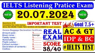 IELTS Listening Practice Test 2024 With Answers  Real Exam 20072024 [upl. by Micheline]