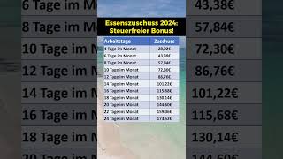 Essenszuschuss 2024 Steuerfreier Bonus [upl. by Dorfman]