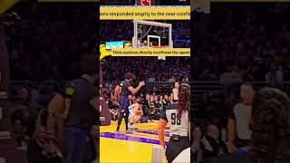 Anthony Davis Overthrows Aldama After Heated Dunk Lakers vs Grizzlies nba [upl. by Ynaffets]