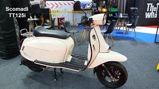 Scomadi TT125i  White  Walkaround at BIG Motor Sale 2019 [upl. by Nedyaj]