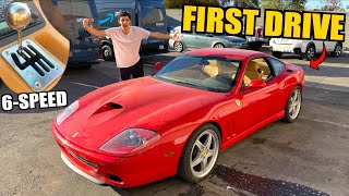 First Drive In The RARE 6Speed Ferrari 575M Manual V12 Tubi Exhaust Sounds [upl. by Ahsat]