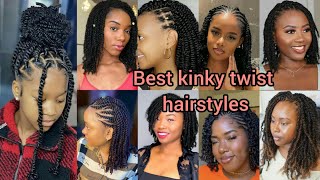 Best kinky twist hairstyles for elegant ladies  Twist braids hairstyles  Kinky hairstyles [upl. by Rickart74]