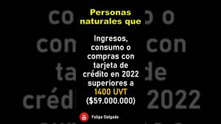 Que PERSONAS NATURALES deben declarar RENTA en 2023 🇨🇴 [upl. by Ormond]