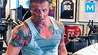 Sylvester Stallone Workouts for Creed amp Rambo  Muscle Madness [upl. by Lyontine105]