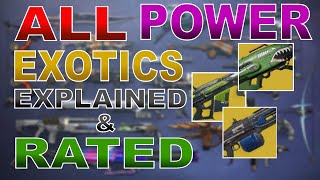 All 31 Power Slot Exotics Explained and Rated Destiny 2 [upl. by Nodyroc562]