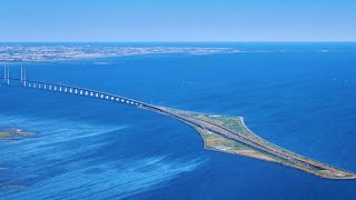 Traveling from Sweden 🇸🇪 to Denmark 🇩🇰 Oresund Bridge and tunnel by TruckInformation Drivers [upl. by Nnalyrehc]