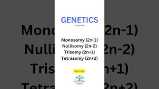 Monosomy Nullisomy Trisomy and Tetrasomy explained genetics biologybloom [upl. by Comptom]