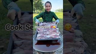 how to cook seafood salad recipe cooking subscribe food delicious 🇰🇭 [upl. by Yddor]