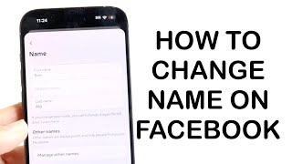 How To Change Name On Facebook App 2024 [upl. by Anitsej514]