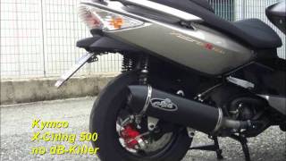 GampG exhaust on Kymco XCiting 500 [upl. by Erlin]