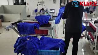 Operation of Automatic Coverstitch Bottom Hemmer QK300 [upl. by Tace]