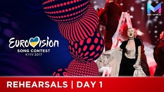 Eurovision 2017  Rehearsals Day 1  MY TOP 9 [upl. by Eenot]