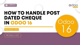 How to Handle Post Dated Cheque in Odoo 16 Accounting  Odoo 16 Accounting Tutorials [upl. by Jeniffer]