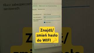 Jak znaleźć hasło do wifi w kilka sekund 🔥💻 Napisz czy wiedziałeś jak to zrobić windows wifi [upl. by Acimak]