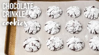 Fudgy Chocolate Crinkle Cookies  The Recipe Rebel [upl. by Dukie603]