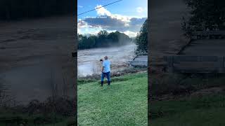 Tennessee bridge collapses into river amid Helene flooding [upl. by Eiramanin798]