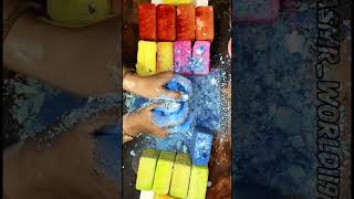 Pasted Gym Chalk Blocks 20dyedgymchalkcrushedit reformedgymchalkcrumblejust oddlysatisfying [upl. by Mayhew]