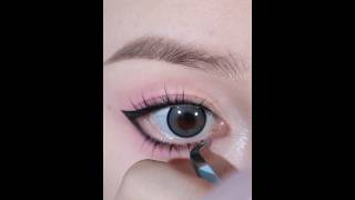 Eyeliner tutorial for beginners eyeliner makeuptutorial makeup eyemakeup koreanmakeup [upl. by Anailuy]