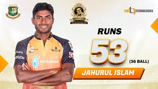 Jahurul Islam 53 Runs against Dhaka  Beximco Dhaka vs Gemcon Khulna  Bangabandhu T20 Cup [upl. by Goldshlag904]