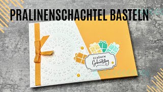 Verpackung für Pralinen basteln  So gehts StampinUp Nettes Etikett [upl. by Rennat]