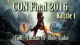 Cup Of Nations 2016 Final Battle 1 CoHTacitus vs HoSLuke Rome Total War [upl. by Seuqcaj219]