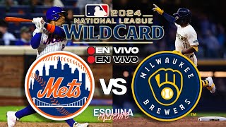 🔴 EN VIVO NEW YORK METS vs MILWAUKEE BREWERS  NATIONAL LEAGUE WILD CARD 2024  MLB LIVE [upl. by Jereme]