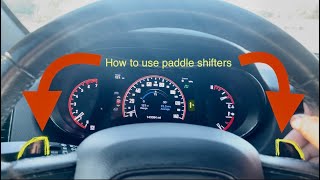 How to use paddle shifters on a 2017 Dodge Durango RT [upl. by Suillenroc192]