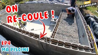 JE CONSTRUIS MA PISCINE MOI MEME EP4 Plage immergée et Remplissage des blocs [upl. by Eon38]