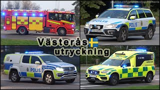 Emergency responsesutryckningar prio 1 in Västerås collection [upl. by Maller555]