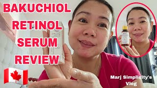 BAKUCHIOL RETINOL SERUM REVIEW  NEW SKIN CARE CHIKAHAN MarjSimplicityvlog [upl. by Aleik]