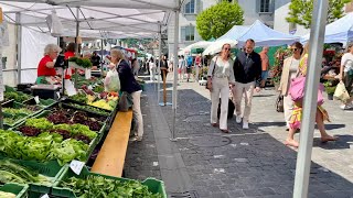 Luzern🇨🇭Switzerland  Market in Lucerne  Travel guide  4K [upl. by Arihsaj]