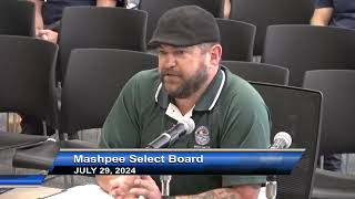 Mashpee Select Board  07292024 [upl. by Jorry]