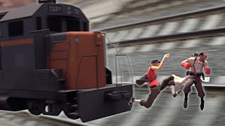 Always look both ways before crossing the railroad  TF2 Highlights [upl. by Aipmylo]