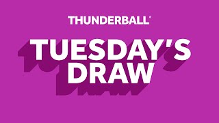 The National Lottery Thunderball draw results from Tuesday 09 April 2024 [upl. by Limaa62]