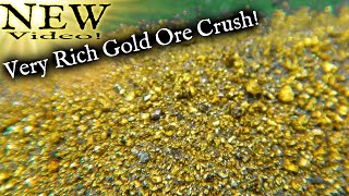 Very rich gold ore crushed and processed  Nice surprise [upl. by Glenden190]